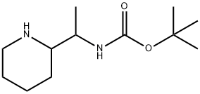 tert-butyl N-[1-(piperidin-2-yl)ethyl]carbamate Struktur