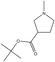 tert-Butyl  1-Methylpyrrolidine-3-carboxylate 化学構造式