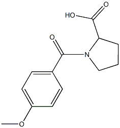 1-(4-Methoxybenzoyl)proline 化学構造式