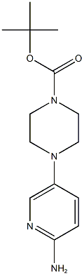 tert-butyl 4-(6-aminopyridin-3-yl)piperazine-1-carboxylate, , 结构式