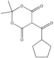5-(cyclopentanecarbonyl)-2,2-dimethyl-1,3-dioxane-4,6-dione Struktur