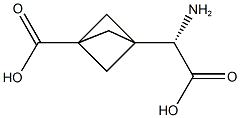 3-[(S)-AMINO(CARBOXY)METHYL]BICYCLO[1.1.1]PENTANE-1-CARBOXYLIC ACID Struktur