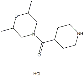 2,6-dimethyl-4-(piperidin-4-ylcarbonyl)morpholine hydrochloride Structure