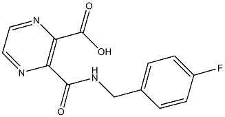 3-{[(4-fluorobenzyl)amino]carbonyl}pyrazine-2-carboxylic acid Structure