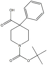 1-(tert-butoxycarbonyl)-4-phenylpiperidine-4-carboxylic acid Structure