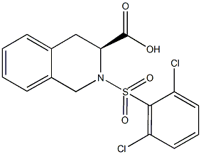 (3S)-2-[(2,6-dichlorophenyl)sulfonyl]-1,2,3,4-tetrahydroisoquinoline-3-carboxylic acid Structure