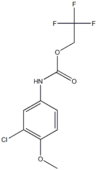 2,2,2-trifluoroethyl 3-chloro-4-methoxyphenylcarbamate Structure