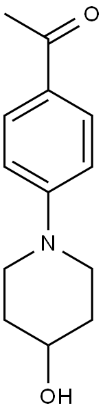 1-[4-(4-hydroxypiperidin-1-yl)phenyl]ethan-1-one Struktur