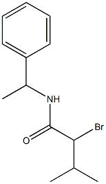 2-bromo-3-methyl-N-(1-phenylethyl)butanamide Structure