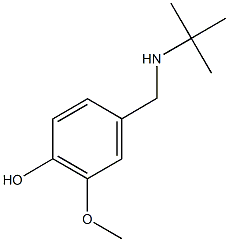 4-[(tert-butylamino)methyl]-2-methoxyphenol 结构式