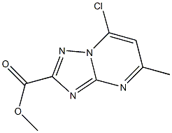 methyl 7-chloro-5-methyl[1,2,4]triazolo[1,5-a]pyrimidine-2-carboxylate Struktur