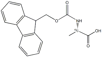 L-Alanine-2-13C,  N-Fmoc,  N-(9-Fluorenylmethoxycarbonyl)-L-alanine-2-13C Struktur