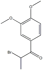 2-bromo-1-(3,4-dimethoxyphenyl)propan-1-one Struktur