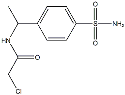 N-{1-[4-(AMINOSULFONYL)PHENYL]ETHYL}-2-CHLOROACETAMIDE Struktur