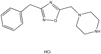 1-[(3-BENZYL-1,2,4-OXADIAZOL-5-YL)METHYL]PIPERAZINE HYDROCHLORIDE, , 结构式