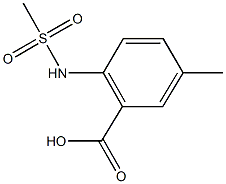 5-methyl-2-[(methylsulfonyl)amino]benzoic acid Struktur