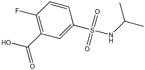 2-fluoro-5-[(isopropylamino)sulfonyl]benzoic acid Struktur