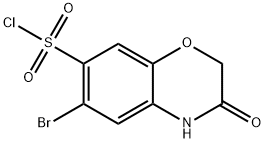 6-bromo-3-oxo-3,4-dihydro-2H-1,4-benzoxazine-7-sulfonyl chloride Structure