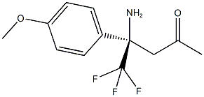 (4R)-4-amino-5,5,5-trifluoro-4-(4-methoxyphenyl)pentan-2-one Structure