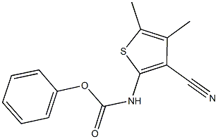 phenyl 3-cyano-4,5-dimethylthien-2-ylcarbamate,,结构式