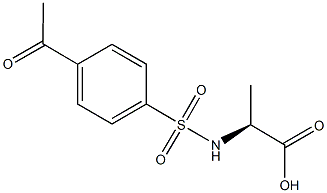 (2S)-2-{[(4-acetylphenyl)sulfonyl]amino}propanoic acid Struktur