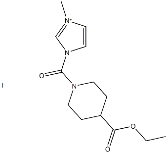 1-{[4-(ethoxycarbonyl)piperidin-1-yl]carbonyl}-3-methyl-1H-imidazol-3-ium iodide