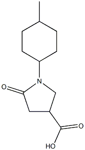 1-(4-methylcyclohexyl)-5-oxopyrrolidine-3-carboxylic acid Struktur