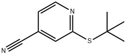 2-(tert-butylsulfanyl)pyridine-4-carbonitrile 结构式