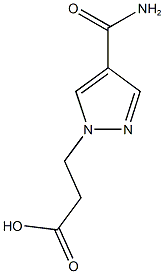 3-(4-carbamoyl-1H-pyrazol-1-yl)propanoic acid 结构式