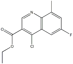 ethyl 4-chloro-6-fluoro-8-methylquinoline-3-carboxylate Structure