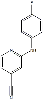 2-(4-フルオロフェニルアミノ)ピリジン-4-カルボニトリル 化学構造式