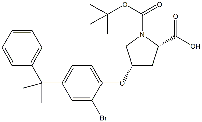  (2S,4S)-4-[2-Bromo-4-(1-methyl-1-phenylethyl)phenoxy]-1-(tert-butoxycarbonyl)-2-pyrrolidinecarboxyli