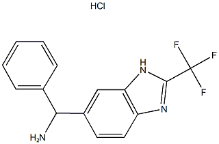 1-PHENYL-1-[2-(TRIFLUOROMETHYL)-1H-BENZIMIDAZOL-6-YL]METHANAMINE HYDROCHLORIDE, , 结构式