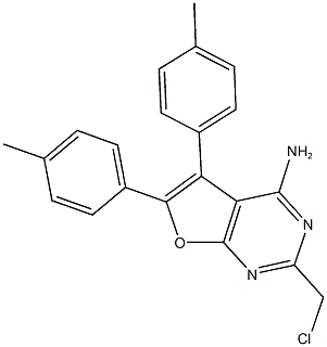 2-(CHLOROMETHYL)-5,6-BIS(4-METHYLPHENYL)FURO[2,3-D]PYRIMIDIN-4-AMINE Struktur