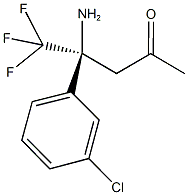 (4S)-4-amino-4-(3-chlorophenyl)-5,5,5-trifluoropentan-2-one Struktur