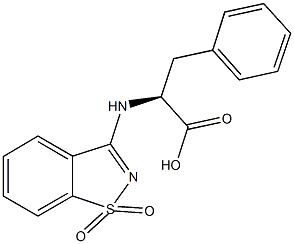 (2S)-2-[(1,1-dioxido-1,2-benzisothiazol-3-yl)amino]-3-phenylpropanoic acid 结构式