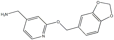 [2-(2H-1,3-benzodioxol-5-ylmethoxy)pyridin-4-yl]methanamine Structure