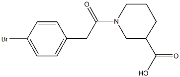 1-[(4-bromophenyl)acetyl]piperidine-3-carboxylic acid Structure