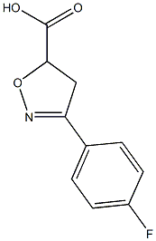 3-(4-fluorophenyl)-4,5-dihydro-1,2-oxazole-5-carboxylic acid Struktur