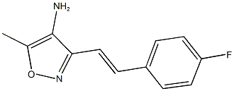 3-[(E)-2-(4-fluorophenyl)vinyl]-5-methylisoxazol-4-amine,,结构式