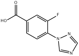 3-fluoro-4-(1H-1,2,4-triazol-1-yl)benzoic acid Structure
