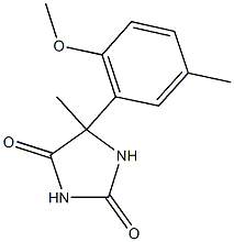 5-(2-methoxy-5-methylphenyl)-5-methylimidazolidine-2,4-dione Structure