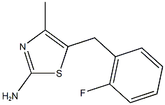 5-[(2-fluorophenyl)methyl]-4-methyl-1,3-thiazol-2-amine Structure