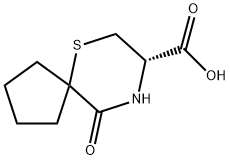 (8S)-10-OXO-6-THIA-9-AZASPIRO[4.5]DECANE-8-CARBOXYLIC ACID 结构式