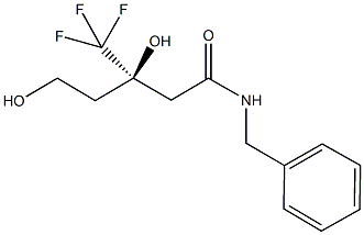 (3R)-N-BENZYL-3,5-DIHYDROXY-3-(TRIFLUOROMETHYL)PENTANAMIDE Structure