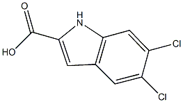 5,6-DICHLORO-1H-INDOLE-2-CARBOXYLIC ACID,,结构式