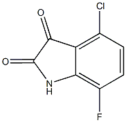 4-CHLORO-7-FLUORO-1H-INDOLE-2,3-DIONE Struktur