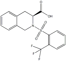 (3S)-2-{[2-(trifluoromethyl)phenyl]sulfonyl}-1,2,3,4-tetrahydroisoquinoline-3-carboxylic acid