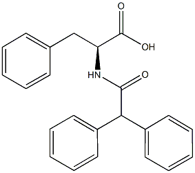 (2S)-2-[(diphenylacetyl)amino]-3-phenylpropanoic acid Structure