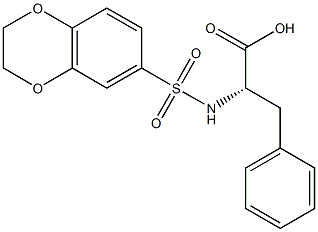 (2S)-2-[(2,3-dihydro-1,4-benzodioxin-6-ylsulfonyl)amino]-3-phenylpropanoic acid Structure